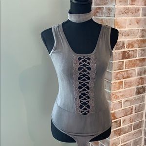 Boutique gray bodysuit